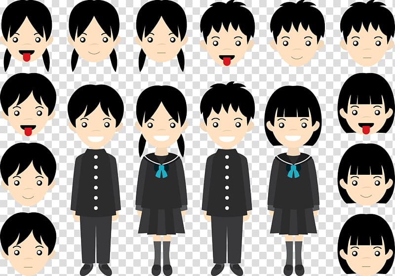 Student Japanese school uniform Middle school, Japanese student uniforms transparent background PNG clipart