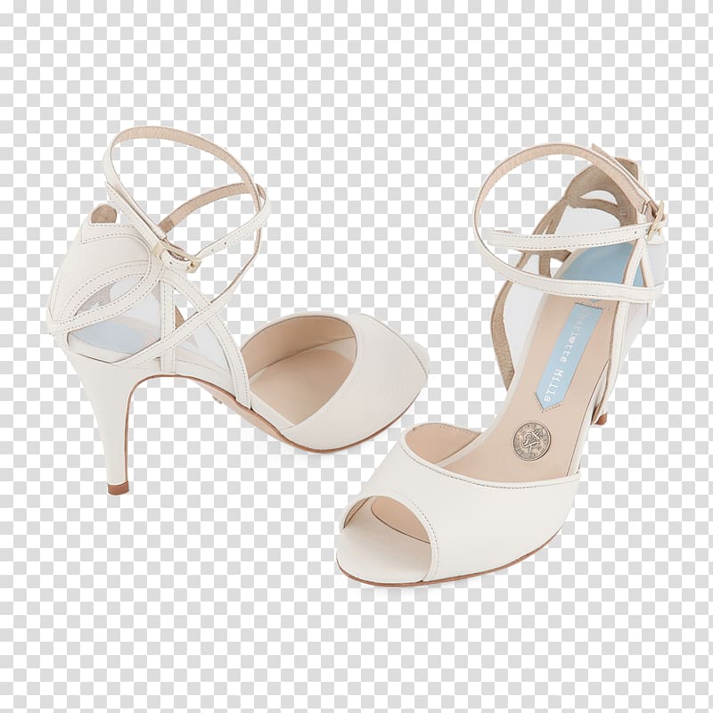 The White Collection Wedding Shoes Sandal Charlotte Mills Bridal, leather shoes transparent background PNG clipart