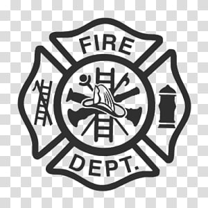 Red, orange, and white logo, Logo Firefighter Symbol Badge , tags ...