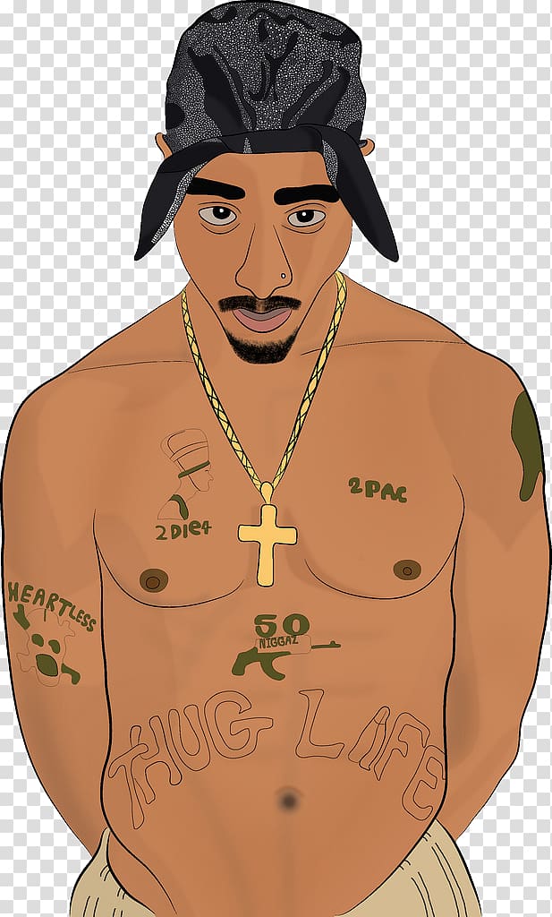 Tupac Shakur illustration, Tupac Shakur Biggie & Tupac Cartoon Drawing