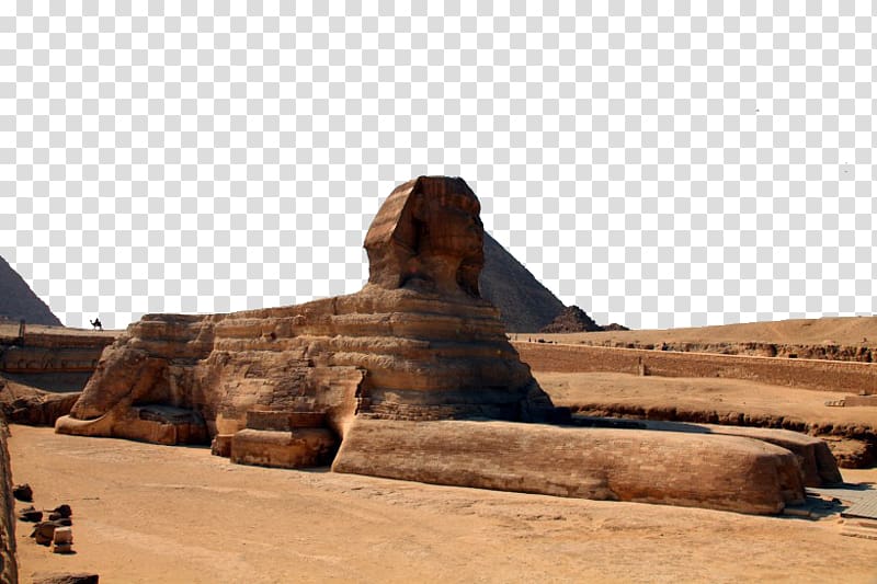 Great Sphinx of Giza Pyramid of Menkaure Great Pyramid of Giza Pyramid of Khafre Cairo, Egypt Landscape 7 transparent background PNG clipart
