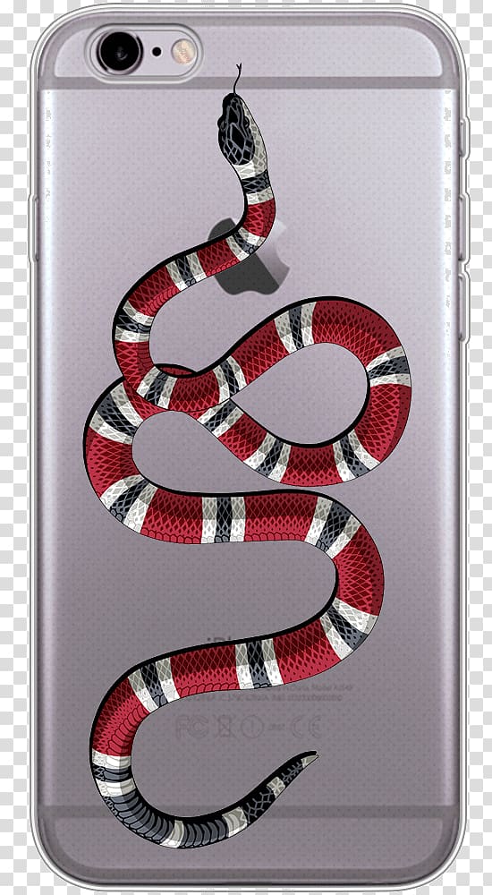 clear and red Gucci snake iPhone case, Gucci Snakes T-shirt Hoodie Coral snake, gucci snake transparent background PNG clipart