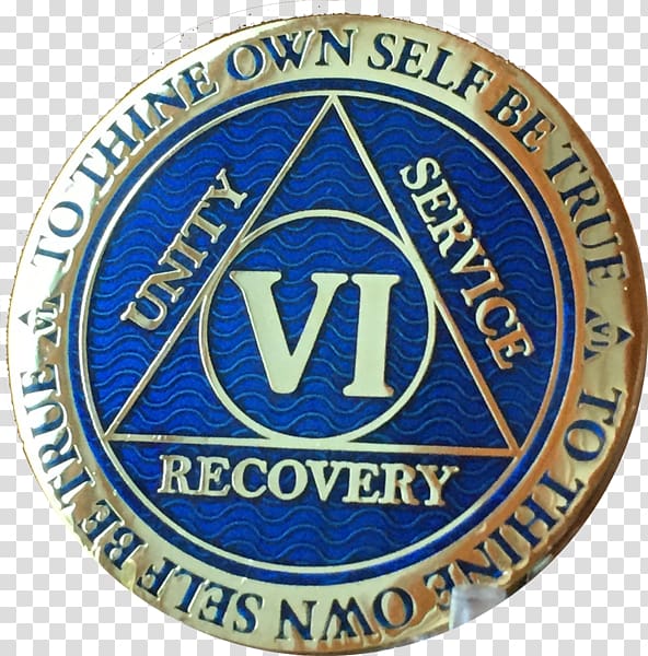 Alcoholics Anonymous Sobriety coin Gold plating, gold transparent background PNG clipart