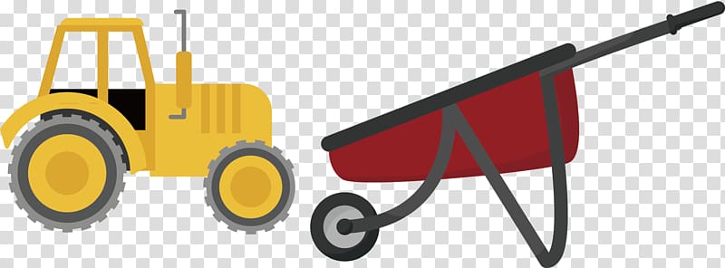 Tractor Yellow Agriculture Euclidean , Yellow tractor transparent background PNG clipart