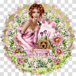 Floral design Cut flowers Flower bouquet Puppy, flower transparent background PNG clipart thumbnail