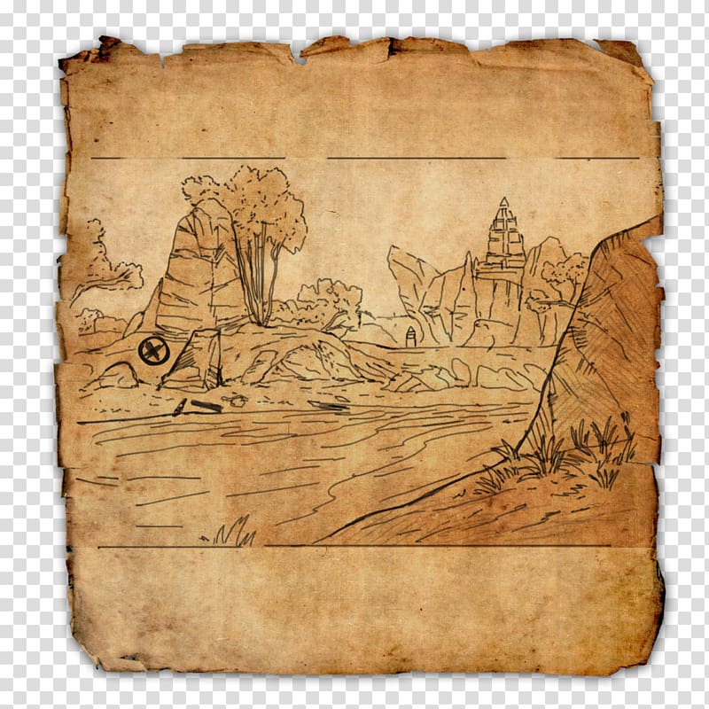 Treasure map The Elder Scrolls Online Location, treasure transparent background PNG clipart