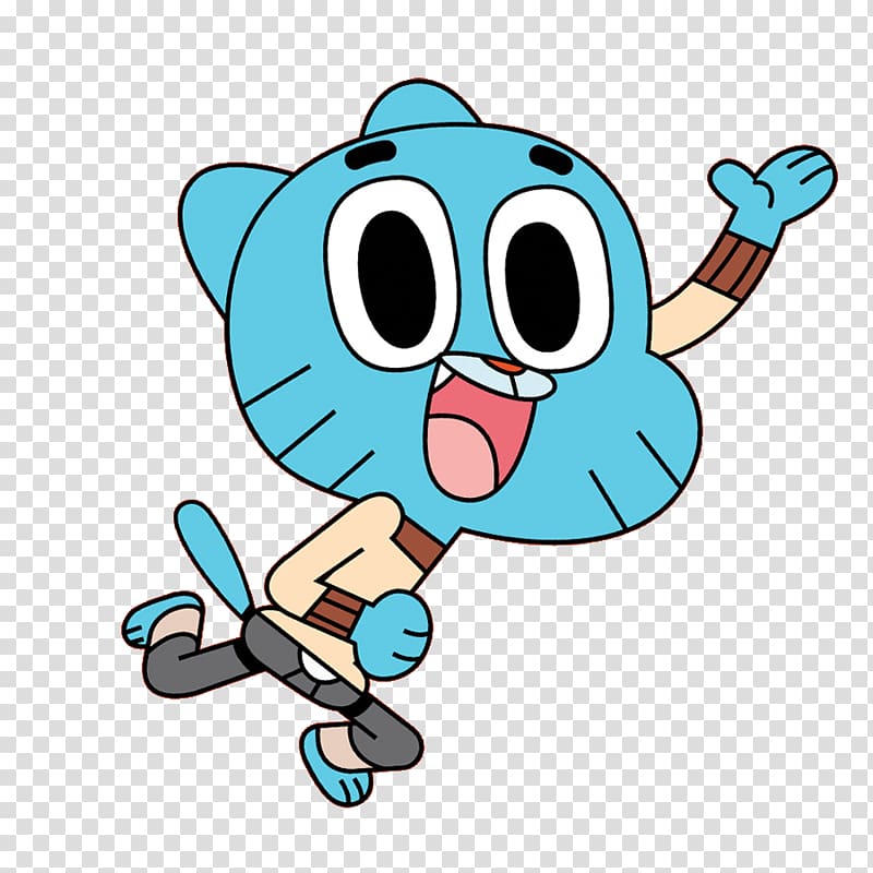 Vaporwave style illustration of gumball watterson