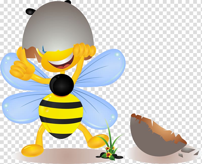 Apidae Apis florea , Cartoon bee transparent background PNG clipart