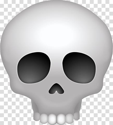 white skull , Skull Emoji transparent background PNG clipart