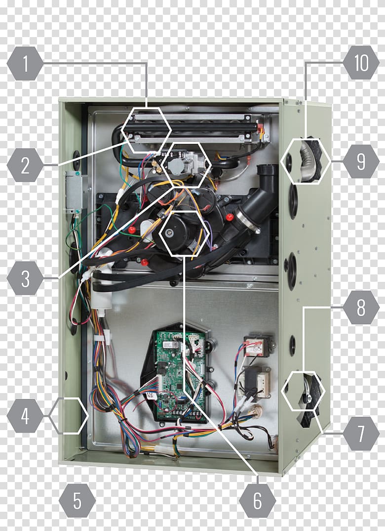 Furnace HVAC Trane Heating system Central heating, Trane Hvac Parts Supplies transparent background PNG clipart
