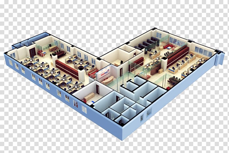 Office 3D floor plan House plan, 3d design transparent background PNG clipart