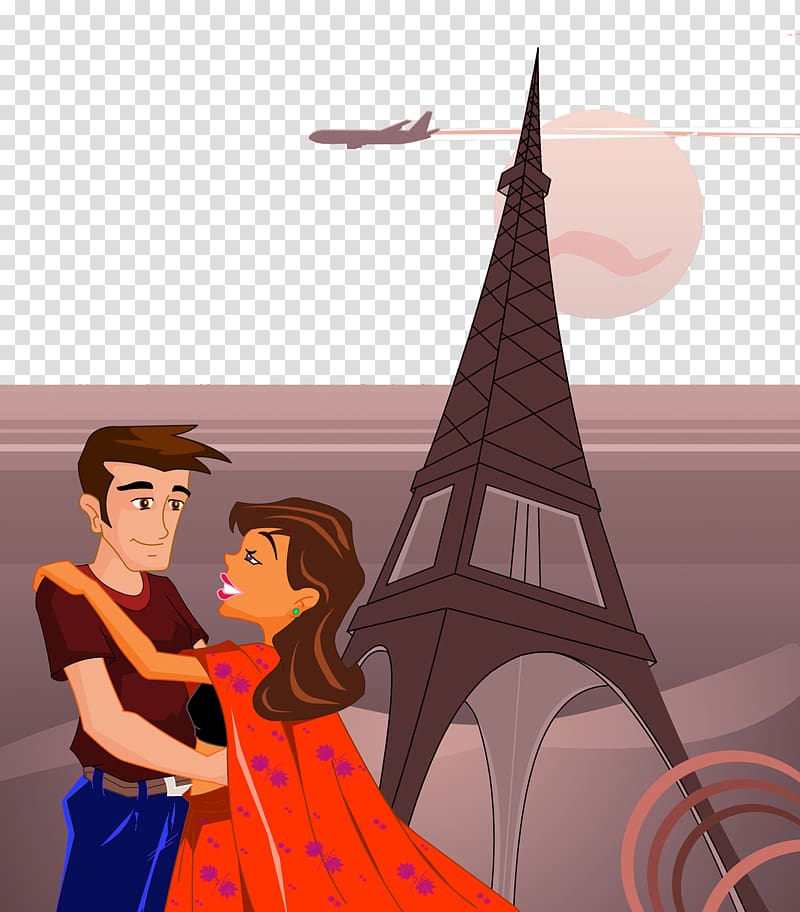 Eiffel Tower Illustration, Paris Tower love illustrator transparent background PNG clipart