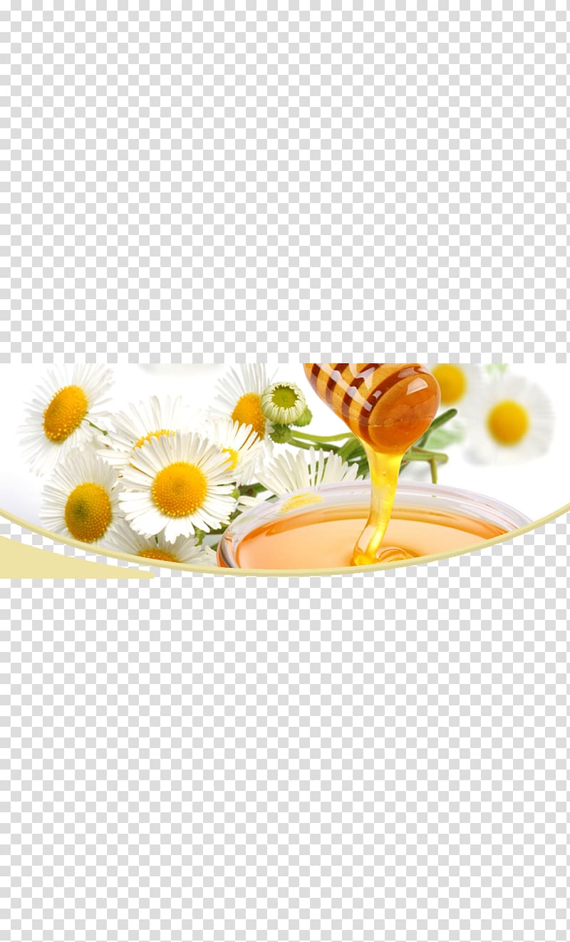 Honey Chamomile Frozen yogurt Orange juice Bee, honey transparent background PNG clipart