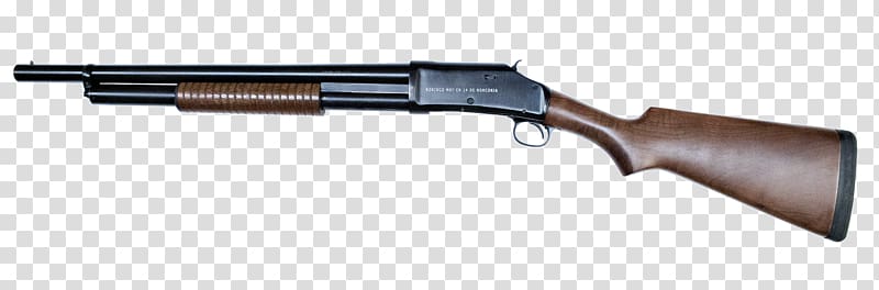 Shotgun Winchester Model 1897 Firearm Escopeta de corredera Calibre 12, ammunition transparent background PNG clipart