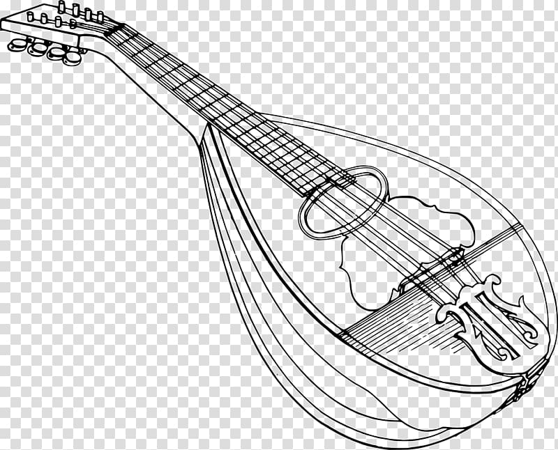 Mandolin Drawing Line art , trombone transparent background PNG clipart