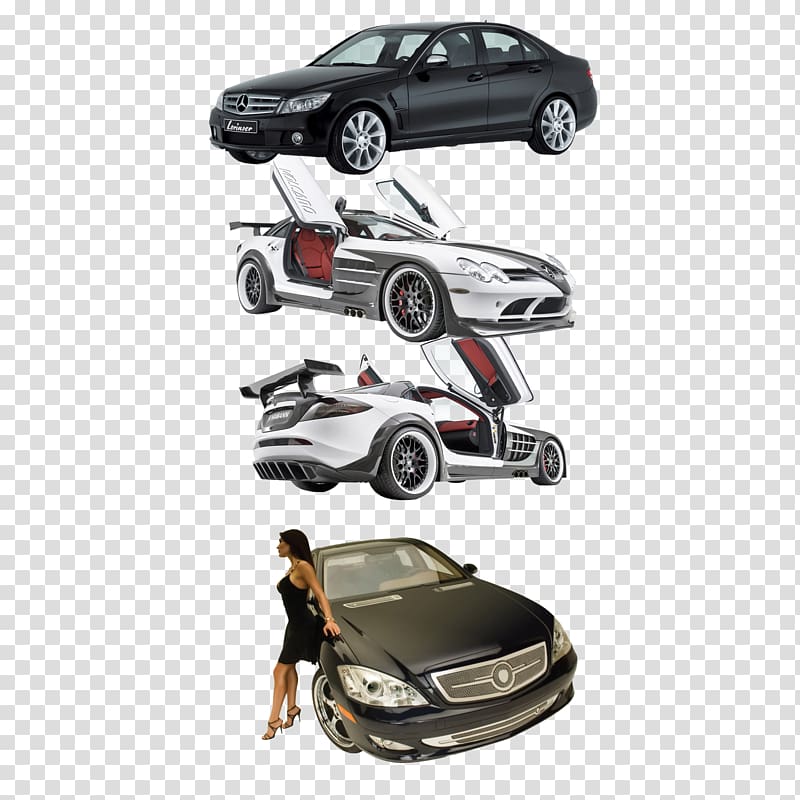 Sports car Mercedes-Benz A-Class Mercedes-Benz B-Class, A row of car black sports car transparent background PNG clipart