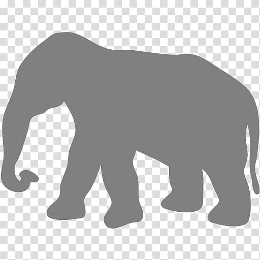 African elephant Elephantidae Silhouette , Silhouette transparent ...