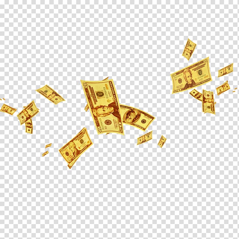 Banknote Paper Gold coin Numismatics, Creative dollar transparent background PNG clipart