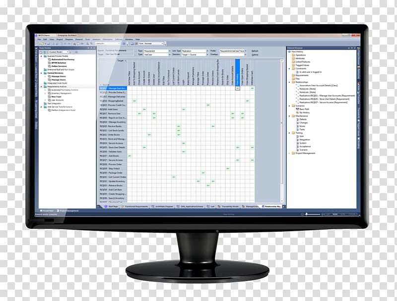 Enterprise Architect Computer Software Sparx Systems Unified Modeling Language Computer Monitors, study elements transparent background PNG clipart