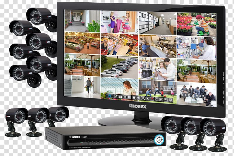 Closed-circuit television Security System Camera Alarm device, cctv camera dvr kit transparent background PNG clipart