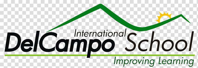 DelCampo International School Logo Brand Font Green, school education earth transparent background PNG clipart