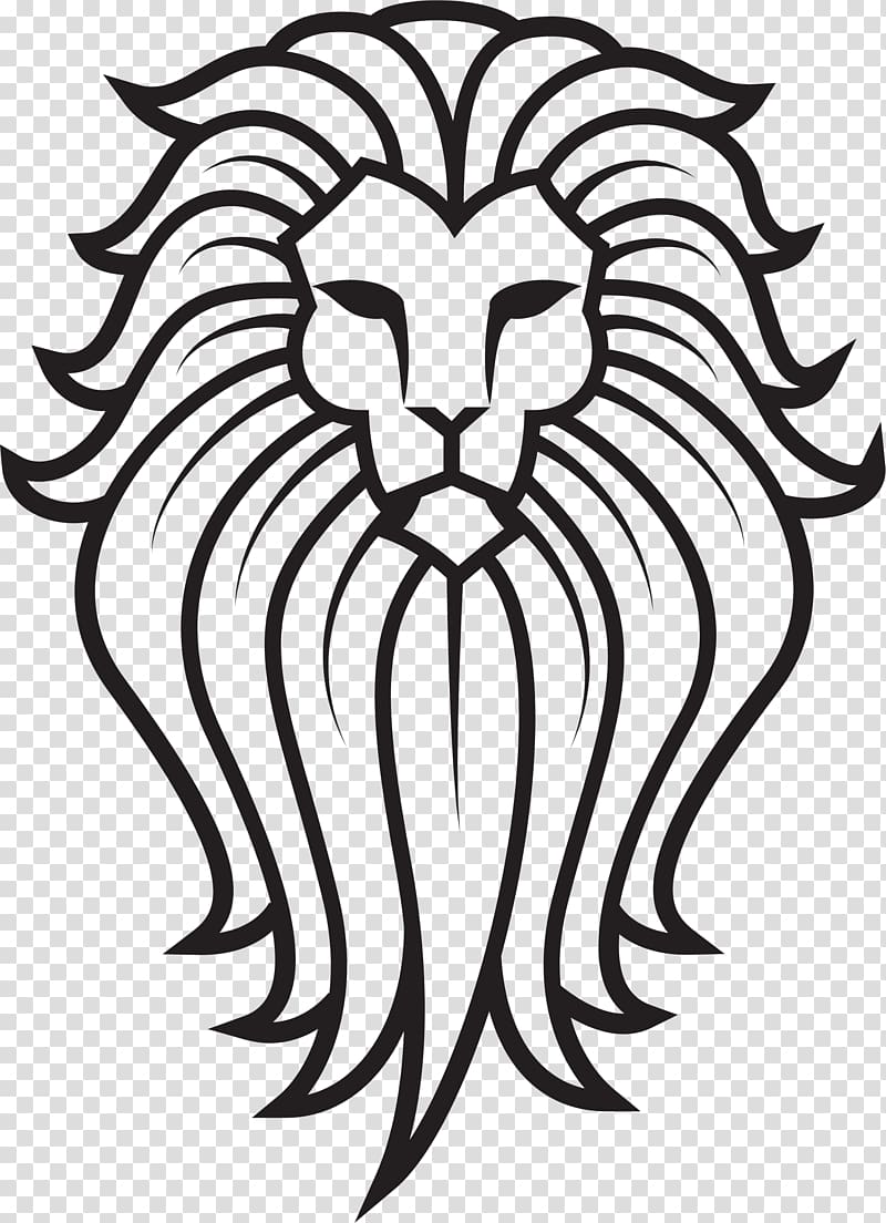 lion illustration, Large Lion Face Tattoo transparent background PNG clipart