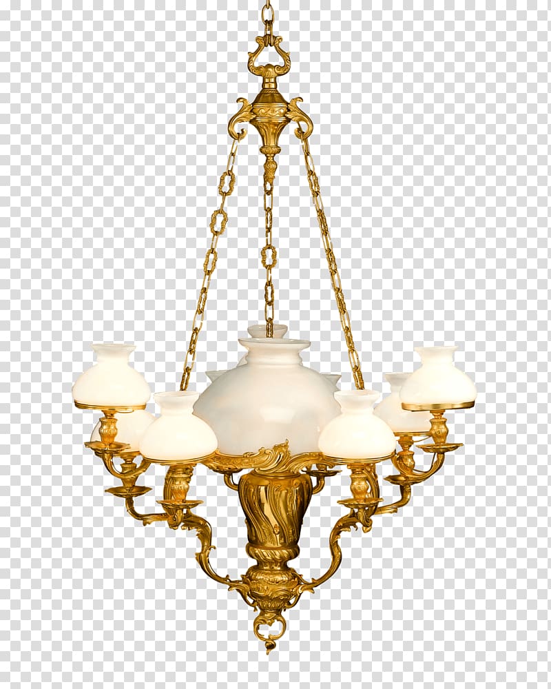 Chandelier Lighting Light fixture Brass, glowing chandelier transparent background PNG clipart