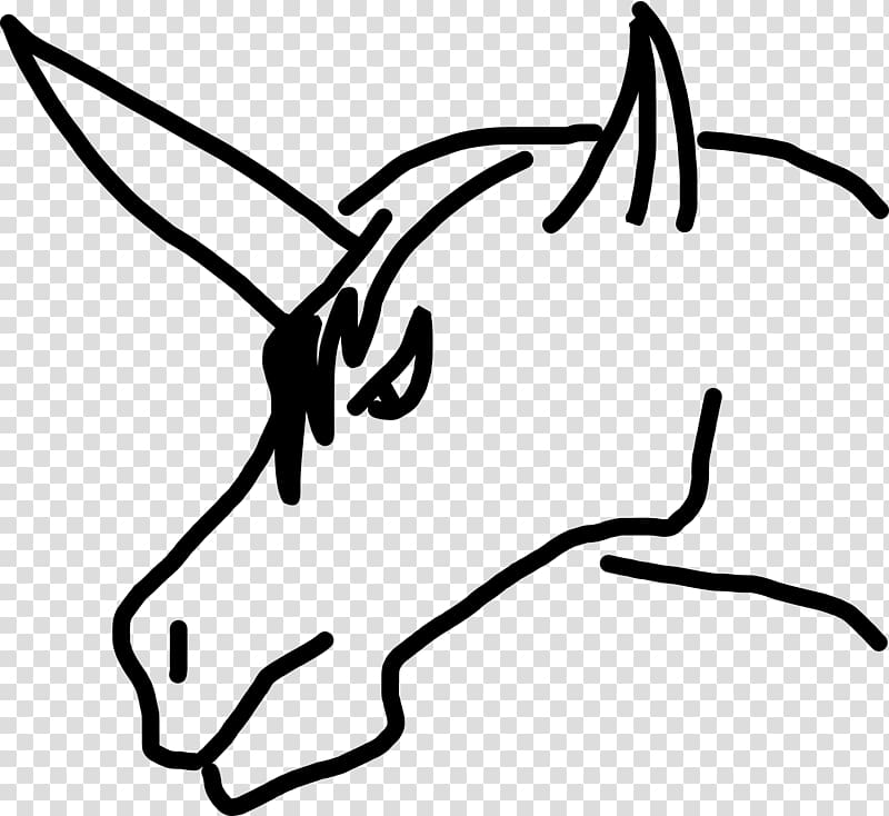 Black and white , unicorn ears transparent background PNG clipart