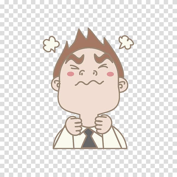 Cartoon Drawing Illustration, Angry man transparent background PNG clipart