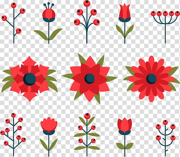 Floral design Poinsettia Plant, Red winter flowers transparent background PNG clipart