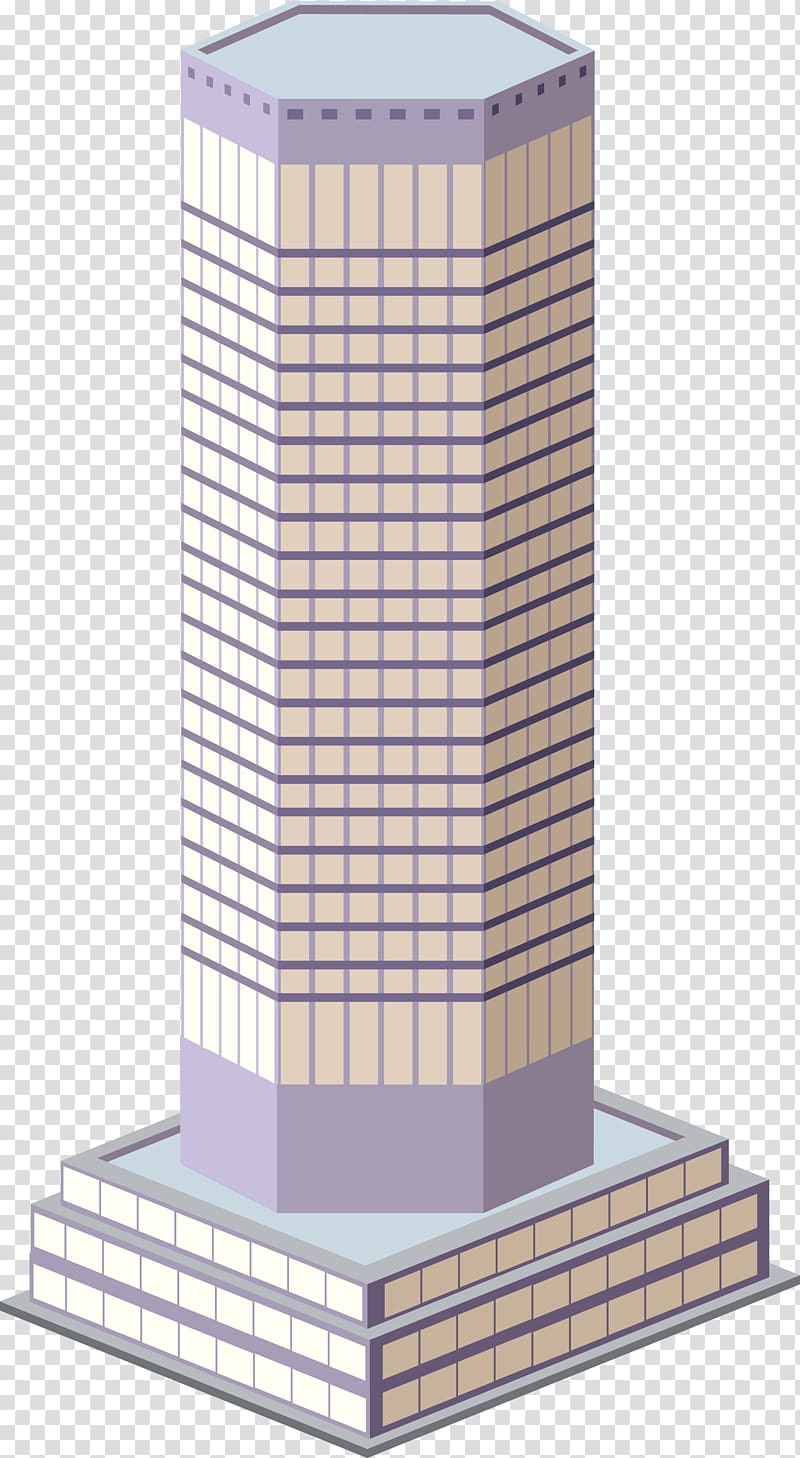 beige and purple building illustration, Skyscraper Building Office Drawing, Office building material transparent background PNG clipart