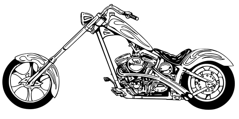chopper bikes drawing