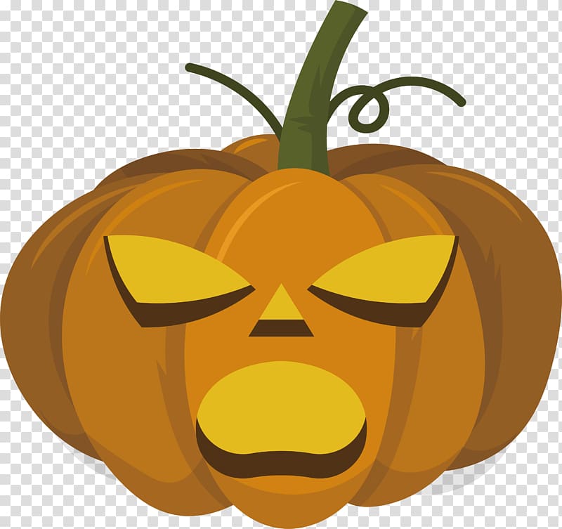 Jack-o-lantern Calabaza Emoticon Pumpkin , The expression of a frightened pumpkin transparent background PNG clipart