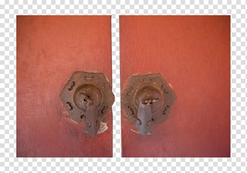 Door handle , The old city of Dahongmen copper door handle transparent background PNG clipart