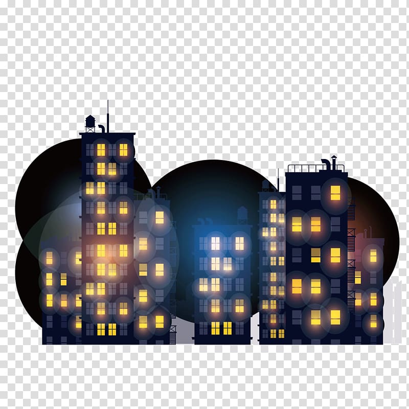 residential area night city night sky transparent background PNG clipart