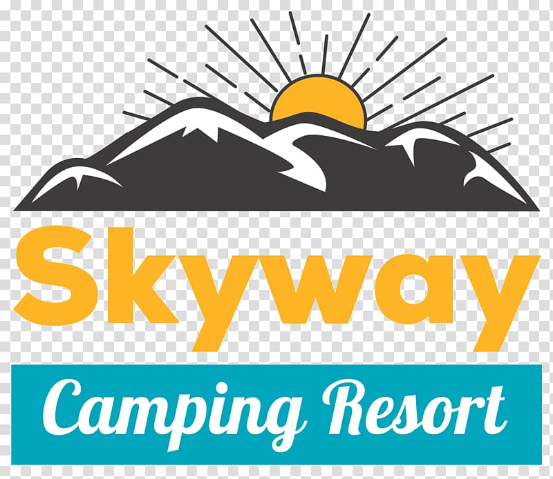 Skyway Camping Resort Campsite Caravan Park Logo, camping transparent background PNG clipart