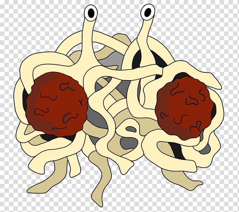 Cartoon Organism , flying spaghetti monster transparent background PNG clipart