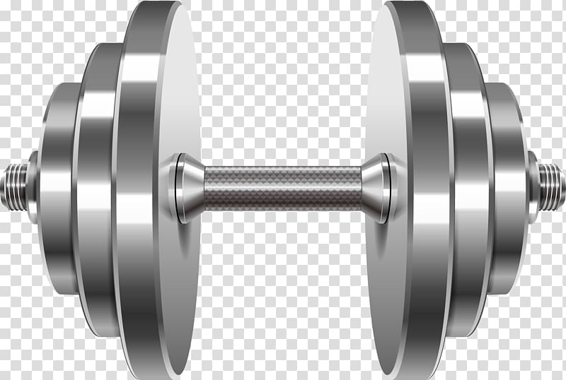 gray adjustable dumbbell illustration, Weight training Barbell Dumbbell , barbell transparent background PNG clipart