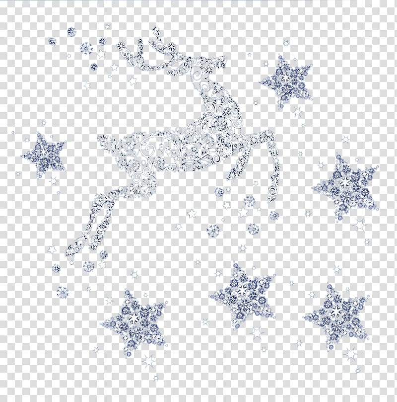 sparkling christmas deer material transparent background PNG clipart