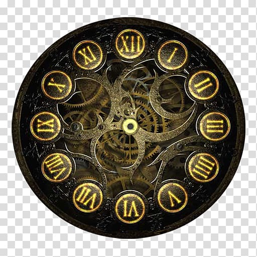 Clock face Atomic clock Watch New Year, steampunk gear transparent background PNG clipart