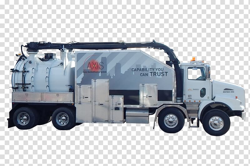 Vacuum truck Machine Excavator Septic tank, truck transparent background PNG clipart