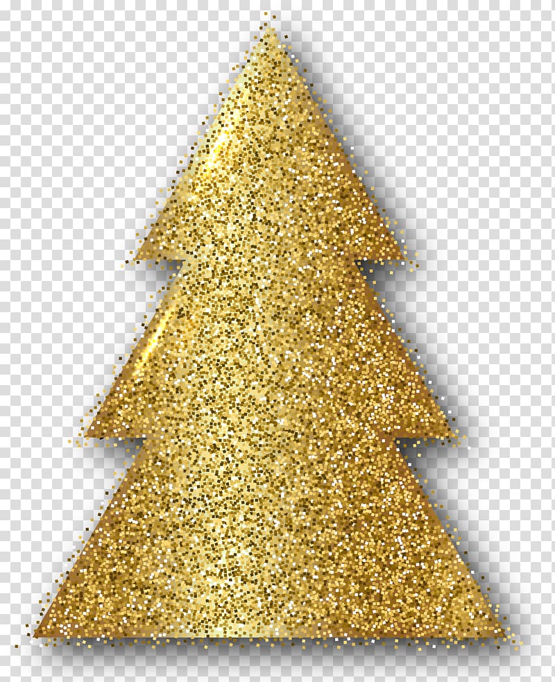 gold-colored Christmas tree , Christmas Day Christmas ornament Christmas tree , Gold Christmas Tree transparent background PNG clipart
