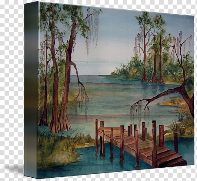 Painting Bayou Acrylic paint Landscape, painting transparent background PNG clipart