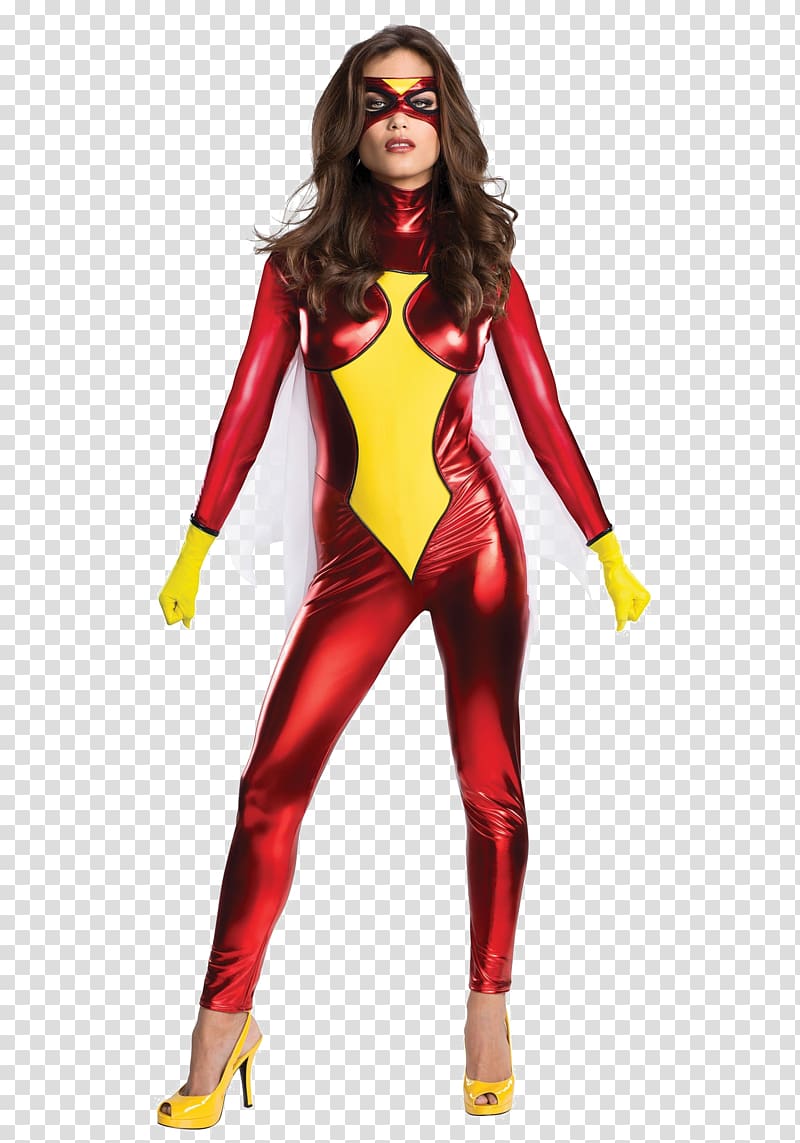 Spider-Woman (Gwen Stacy) Halloween costume T-shirt, spider woman transparent background PNG clipart