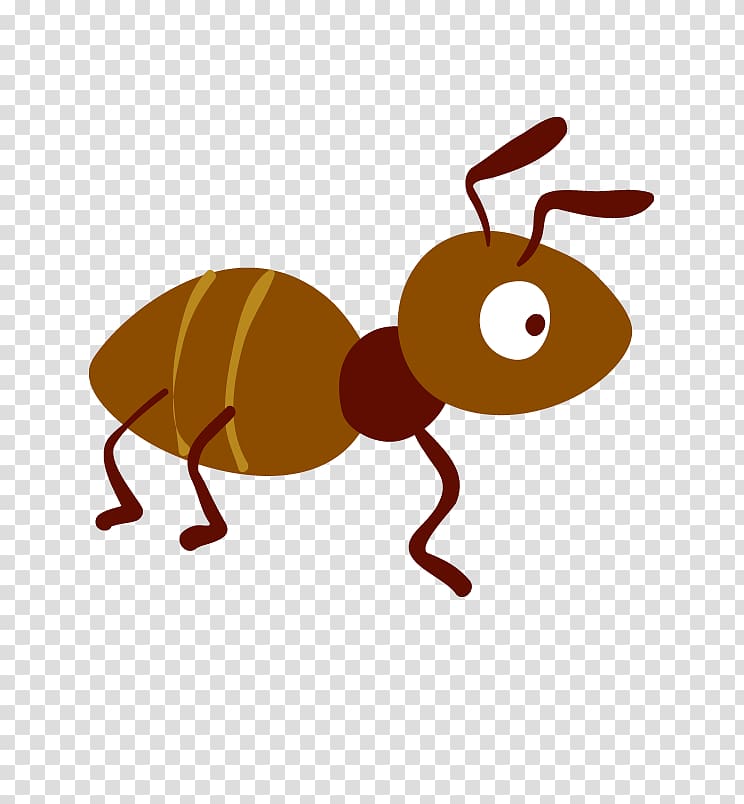 brown ant illustration, Ant Cartoon, ant transparent background PNG clipart