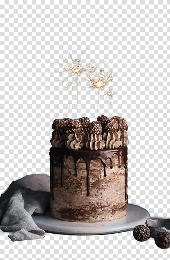 Ganache Chocolate cake Birthday cake Cupcake Ferrero Rocher, Ferrero chocolate cake transparent background PNG clipart