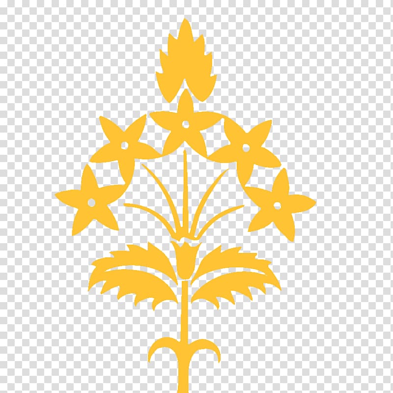 Floral design Yellow Flower, Orange cartoon floral design transparent background PNG clipart