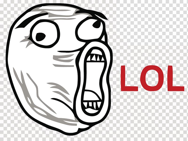 Rage Comic LOL Internet Meme Trollface PNG - area, art, black and white,  circle, comics