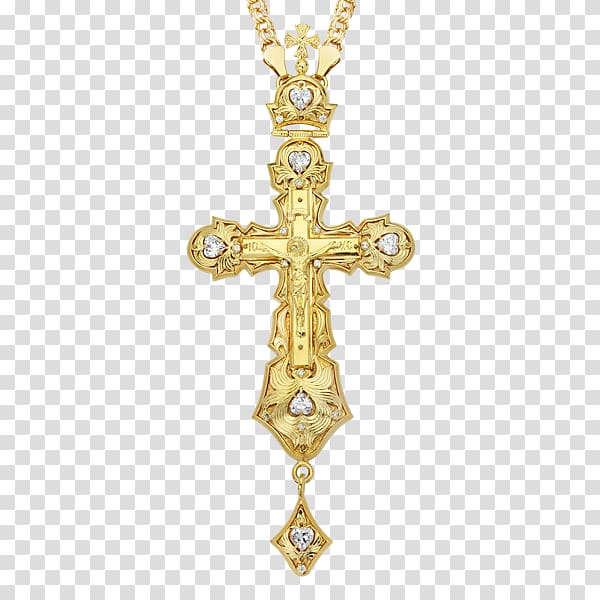 Cross necklace Russian Orthodox cross Christian cross Jewellery Christianity, christian cross transparent background PNG clipart
