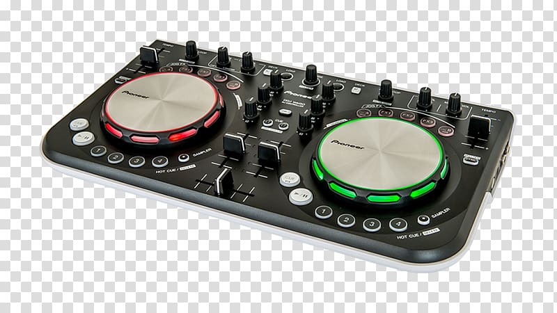 Pioneer DJ Disc jockey Audio Mixers DJ controller CDJ, Top Angle transparent background PNG clipart